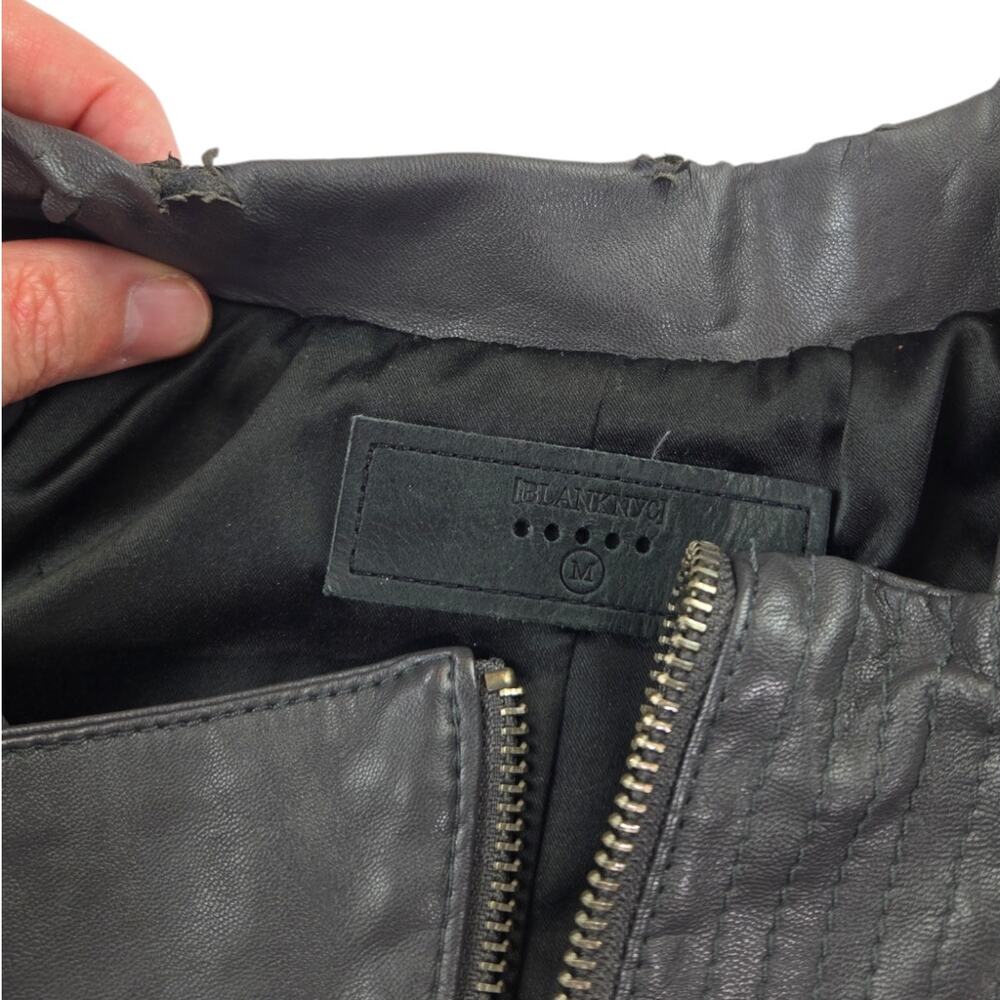 BlankNYC | Grey, Faux Leather, Moto Jacket | Size Medium - Picture 8 of 8